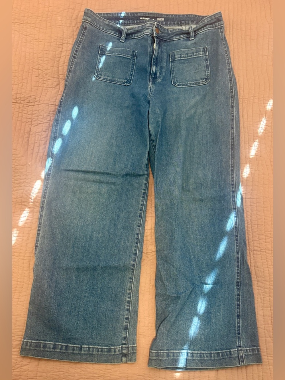 Vintage-Inspired Wide Leg Women’s Jeans - Blue